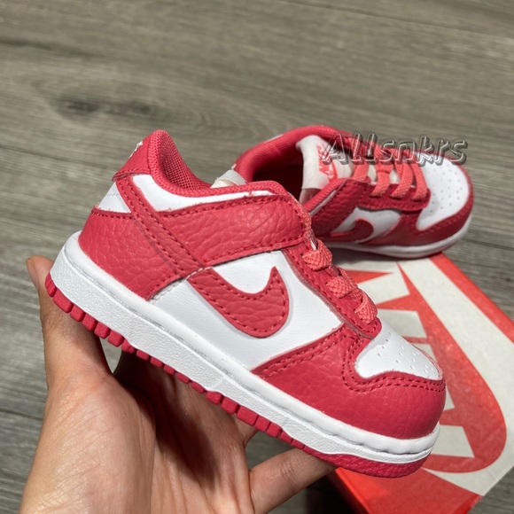 Nike Dunk Low Rose Pink/White Classic TD 5C - Picture 7 of 9